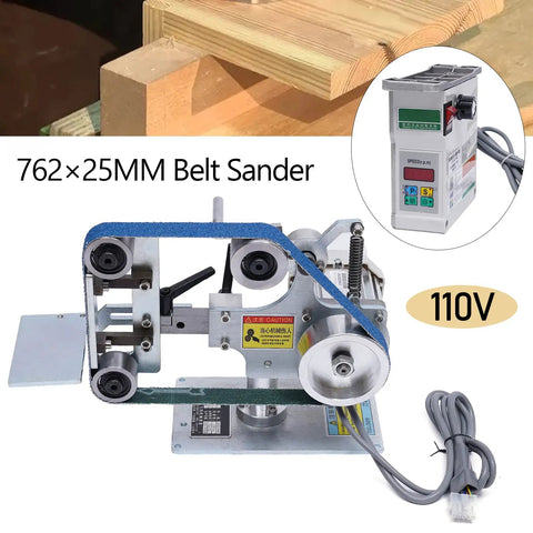 550W Brushless Desktop Belt Sander With Dang Solid Steel Construction and Easy Horizontal Or Vertical Swaps for grinding sanding polishing.