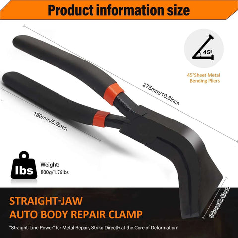 Three Piece Sheet Metal Bending Pliers Set With Straight 45 Degree And 90 Degree Seamers