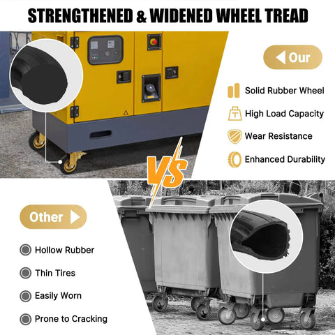 Comparison of Heavy Duty 6 Inch Casters Set Of 4 With Dual Locking Brakes vs. other inferior wheels for durability and performance.