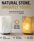 Natural Calcite Stone Table Lamp Handcrafted Solid Stone With Unique Crystal Texture Dimmable Led With Three Color Modes