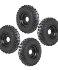 Four 4.10-6 tires from Upgraded 29 Inch Go Kart Rear Axle Kit With 4.10-6 Front And Rear Tires, 160mm Disc Rotor, 58T T8F Sprocket.