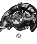 Front view of Front Left Steering Knuckle With Wheel Hub Bearing Assembly For Toyota Highlander AWD 2008-2013 3.5L V6
