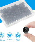 50 Pack Nylon Insert Hex Lock Nuts 8-32 Inch Thread 304 Stainless Steel Self Locking Nuts With Black Zinc in plastic case