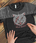 Person using Pro T Shirt Ruler Guide For Easy Accurate Alignment Of Vinyl And Sublimation Designs On Shirts With Built In Size Chart