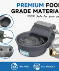 No Brainer Automatic Dog Water Dispenser With Heavy Duty Anti Tip Bracket, 68 Oz Outdoor Pet Water Bowl with premium food grade material.