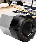 Heavy Duty Cnc Lathe Chuck Holder Block With Square Shank For Hard Steel Machining Quick Setup Precision Tool Grip 50Mm Outer Diameter, black clamping nut detail