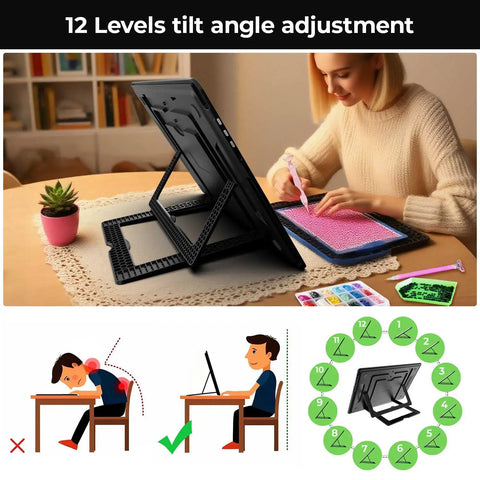 Rechargeable A3 Light Pad With Built In Stand And Bag For Tracing Diamond Painting And Drawing Super Bright Magnetic Light Box