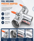 Top Shelf Three Way Stainless Steel Air Duct Damper Valve With Plug And Play Ventilation Flow Control For Any Garage Shop Project Demanding Sick Airflow Performance, showcasing the sturdy fully welded design.