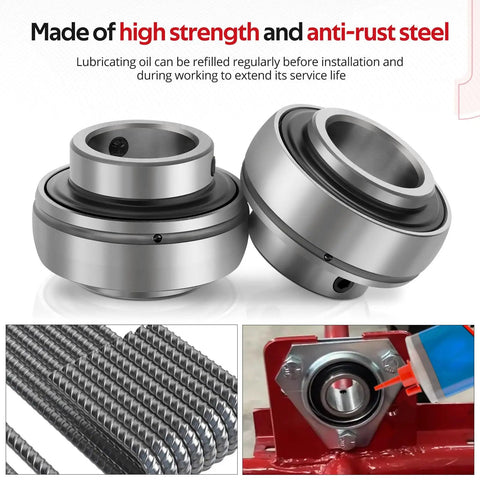 Rear Live Axle Bearing Kit 1 Inch Universal Fit For Go Karts Mini Bikes Trikes And Off Road ATVs with steel bearings and installation image