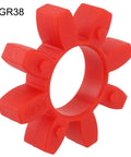 Open Center Red Urethane Shaft Coupling Insert for Industrial Drives Pumps and Conveyors, GR38 size polyurethane spider coupler