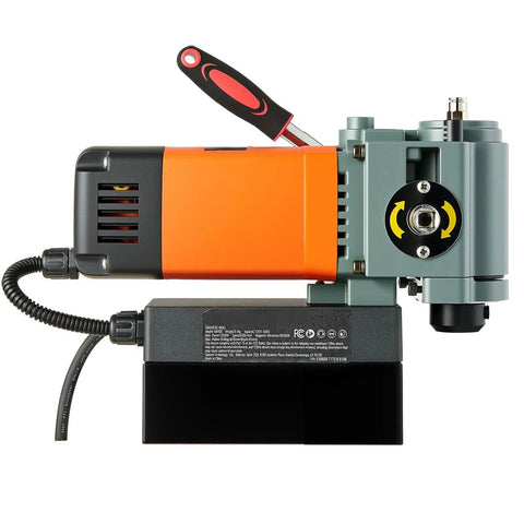 Pro Level 1300W Magnetic Drill Press With 1.4 Inch Max Capacity And Rock Solid 2248 Lb Holding Power 650 Rpm Weldon Shank side view image