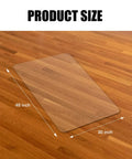 Clear Chair Mat For Hard Floors 30x48 Inch, Transparent Office Floor Protector With Anti Slip Underside on wooden floor