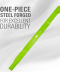 Green 20 Inch Replacement Lawn Mower Blade For 20 Inch Mower Models MO48L4210 MO48L4212 MO48L4210D shown on white background
