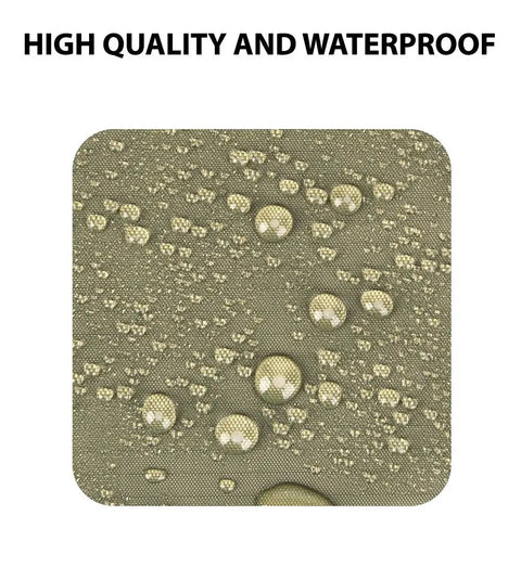 Close-up of water droplets on OD green waterproof Rainfly Tarp Hammock Shelter Ultralight Waterproof Canopy for Camping with 14.7ft 12ft 10ft options
