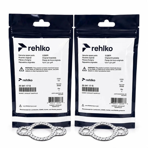 Two Pack Replacement Exhaust Manifold Gasket 24 041 49 S For Kohler CH20 64 Engines OEM Style Gasket Set Compatible Genuine Part 2404149 S 2 Pack Direct Fit, two packaged gaskets