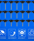 30 Piece T Slot Bolt Kit With Hex Type Bolts And Rubber Head Nuts For T Track Hardware Set displayed on blue background