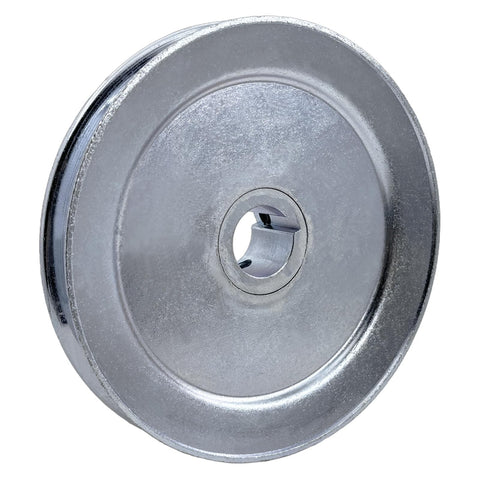 AB600 1 Single Groove Web Sheave Pulley For V Belt Drive 6 Inch Outer Diameter 1 Inch Bore Carbon Steel Zinc Plated Durable Motor Pulley For A B 5L 4L V Belts