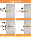 All In One Drywall Anchors Kit With Self Tapping Screws For Plasterboard Dowel Expansion Nails Self Drilling Anchors Fasteners With Integrated Drill Tip Easy To Install For Home Mounting Picture Hanging Shelves Cabinets Furniture Fixes Galvanized, wall install steps