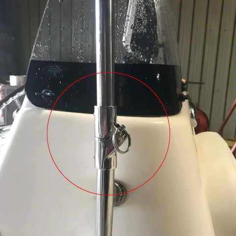 Two Pack Folding Swivel Tube Joint Connector For 1 Inch OD Stainless Steel Boat Handrail Fittings 316 Marine Grade With Mirror Finish For Saltwater Use 180 Degree Fold on boat rail