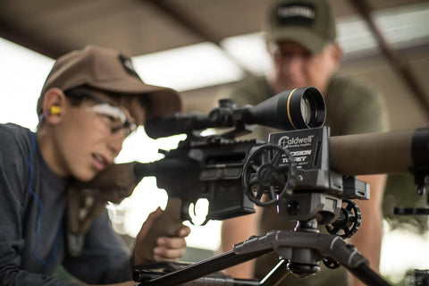 Beefed Up Ambidextrous Turret Rest With Adjustable Swivel used for precision target shooting, rifle mounted on rest