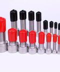 All Purpose Plastic Cap Thread Rubber Stopper Kit With Dope Decorative Covers And O Ring Assortment For Screws Rods Pipes Hangers Wires Fishing Gear DIY Projects And More, red and black caps