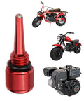 Aluminum Alloy Magnetic Oil Dipstick Beef Up For Predator 212 Engines with red dipstick and mini bike engines.