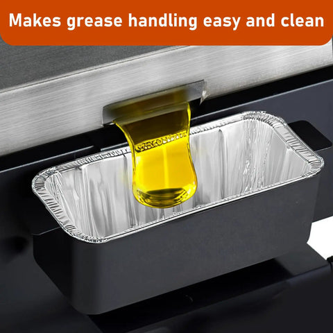 Grease Cup Liners For Blackstone Griddles 17 22 28 36 Inch Disposable Aluminum Drip Pan Liners catching grease