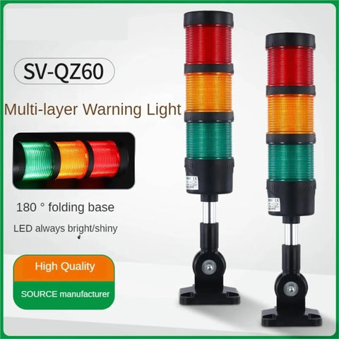 Industrial LED Warning Light for Security and Alarm Systems with Flashing or Steady Modes Multi Layer Siren Indicator Lamp