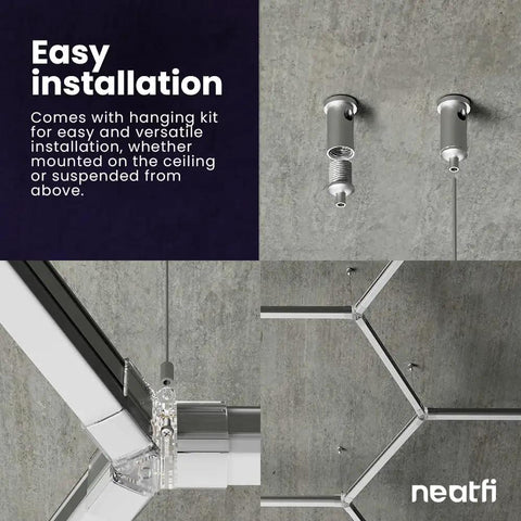 Hella Bright 384W LED Garage Light With 42 240 Lumens 6500K Daylight IP54 Waterproof Ceiling Fixture hanging kit installation