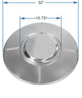 Premium Weatherproof Aluminum Round Reflector Shield For Patio Heaters 32 Inch Diameter Dust Proof Extended Heat Range Replacement Part For Outdoor Use