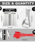 Heavy Duty Aluminum Fire Extinguisher Tags Bulk Pack Featuring Monthly 2026 To 2029 Dates with metal hole punch and tamper proof zip ties