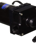 Universal Remote Control Inline Electric Water Pump providing Boss Grade No Sweat Cooling for Street Rods and Work Trucks, aluminum construction.