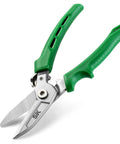 8 Inch Heavy Duty Scissors Industrial Shears With CRV Steel One Piece Construction And Induction Hardened Blades For Long Lasting Sharp Cutting Through Tough Materials All Purpose Utility Tool, green handles