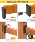 Installation steps for Railing Bracket Connectors For 2x4 Wood Posts Built Tough Nylon Construction 40 Piece Set With 240 Screws