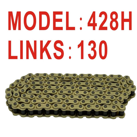 428H Gold 130 Links Motorcycle Chain With Chain Breaker For 125Cc To 200Cc Mini Bikes Dirt Bikes Go Karts And Chinese ATVs