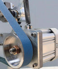 Detail of Badass Power Rugged Heavy Duty Vertical Belt Sander With Brushless 550 Watt Motor 110 Volt adjustable steel frame.