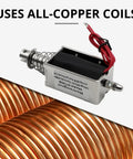 12V DC Push-Pull Solenoid Actuator With 8N Force, 10mm Stroke featuring all-copper coils for lock control applications