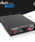 Beefy Universal Compact Benchtop Power Supply 12 Amp Variable Linear Regulated AC DC Converter with USB Port in black