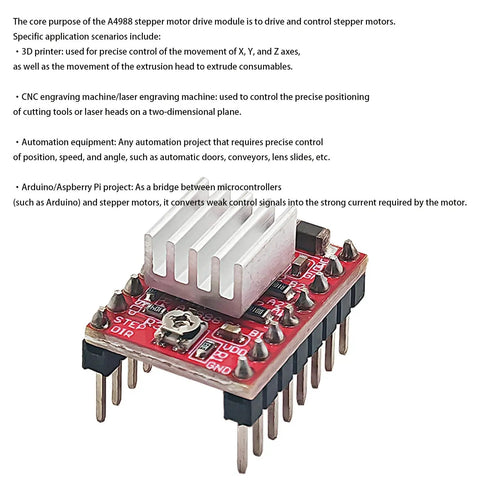 Four Pack Stepper Motor Driver Modules With Heatsinks For 3D Printers Reprap Arduino CNC Engraving Machines Plug And Play Setup