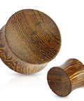 Organic Snake Wood Concave Saddle Plugs Ear Gauges Set Sold As A Pair From 8 Gauge To 1 Inch With Natural Color Variations