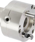 Go-To 5 Inch 5C Collet Chuck With D1-4 Camlock Mount For Precision Lathe Workholding, side view showing pins and mounting holes