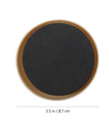 No Sweat Furniture Sliders Four Pack Reusable Floor Glide Pads For Hardwood Surfaces Super Smooth Moving Mats, round 3.5-inch pad.