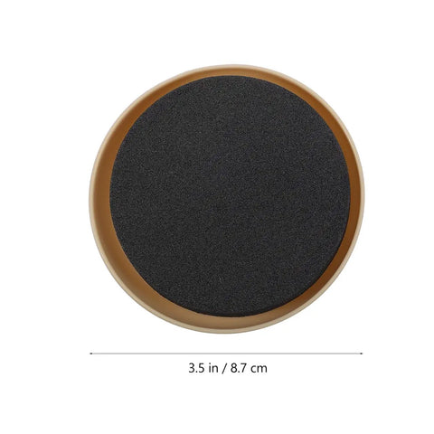 No Sweat Furniture Sliders Four Pack Reusable Floor Glide Pads For Hardwood Surfaces Super Smooth Moving Mats, round 3.5-inch pad.