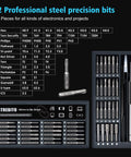 Dope Micro Screwdriver Set 50 In 1 Precision Kit With S2 Steel Bits displayed in open case layout with handles and bits visible