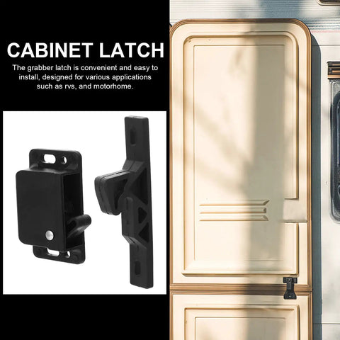 Push Open Cabinet Catch With Side Mounted Design For RV Cabinets And Home Use No Drill Easy Install Drawer And Door Latch