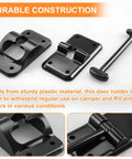 Premium Heavy Duty T Style RV Entry Door Holder 3 1 2 Inch durable plastic door catch set for campers and motorhomes.