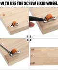 Step-by-step installation guide for Top Shelf Heavy Duty Rubber Caster Wheels 4 Pack 0.5 Inch Low Profile Rollers.