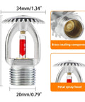 Six Pack Pro Grade Fire Sprinkler Heads One Half Inch Npt 155 Degrees Fahrenheit Upright Brass K80 with glass bulb and brass sealing.