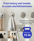 Shower Suction Cup Hooks 4 Pack No Drill Easy Twist Lock Install On Tiles Glass Door Or Mirror Bathroom Organizer For Towels Robes And Coats Strong Hold Nickel Finish with wooden spoon and towel hanging
