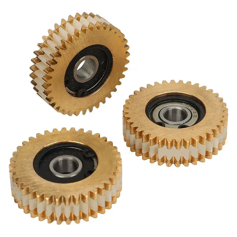 Electric Scooter Copper Motor Gear Set 38mm 3 Pack Lightweight Replacement Gears For Commuters And DIY Repair Projects